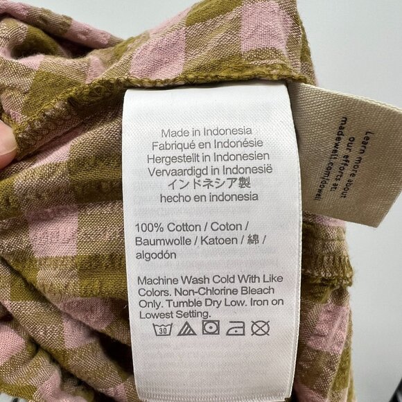 NWT Madewell Pull On Ruffled Tiered Mini Skirt Gingham Seersucker Women's Small - Picture 6 of 6